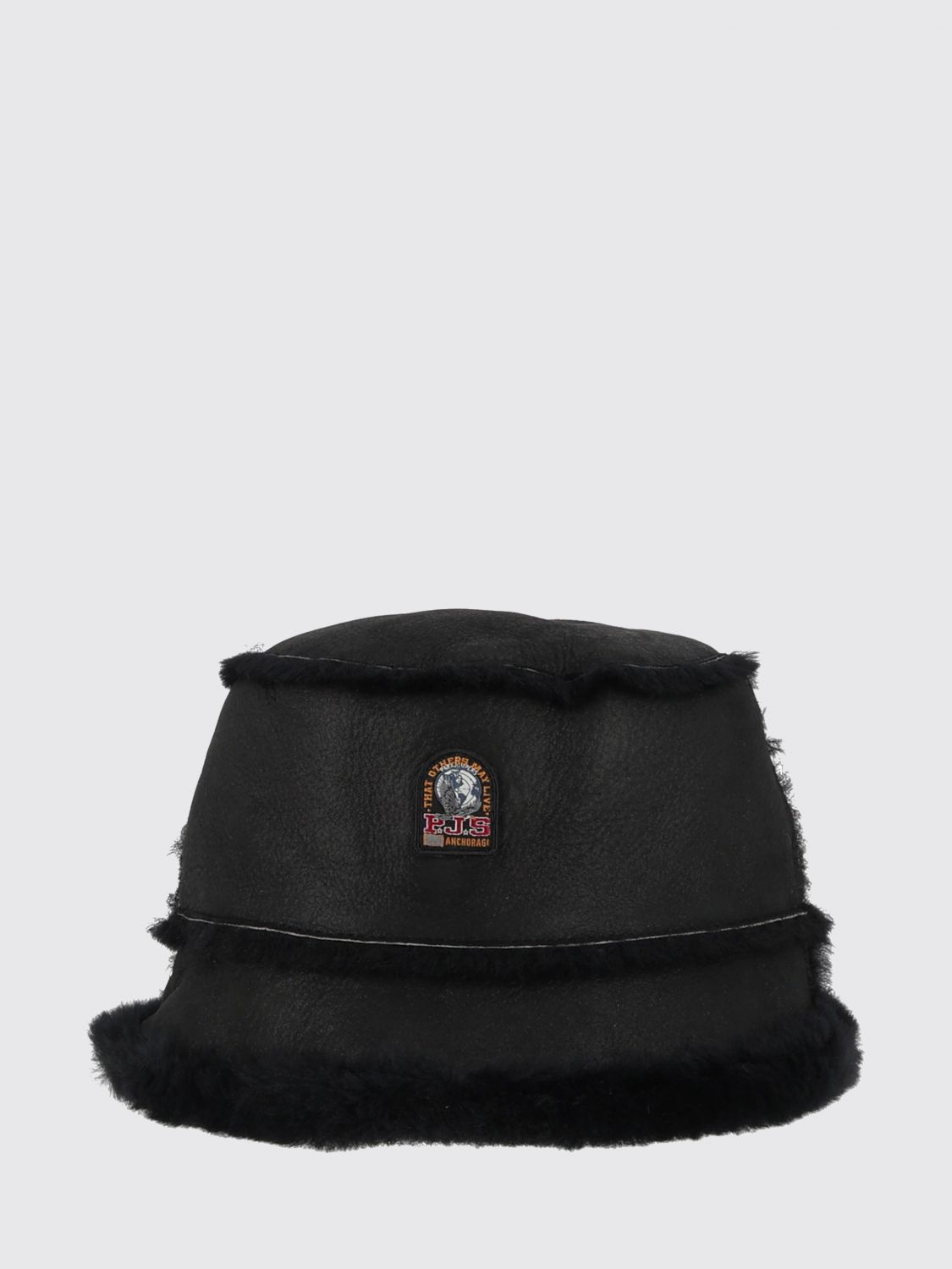 Parajumpers Shearling Bucket Hat with Embroidered Logo