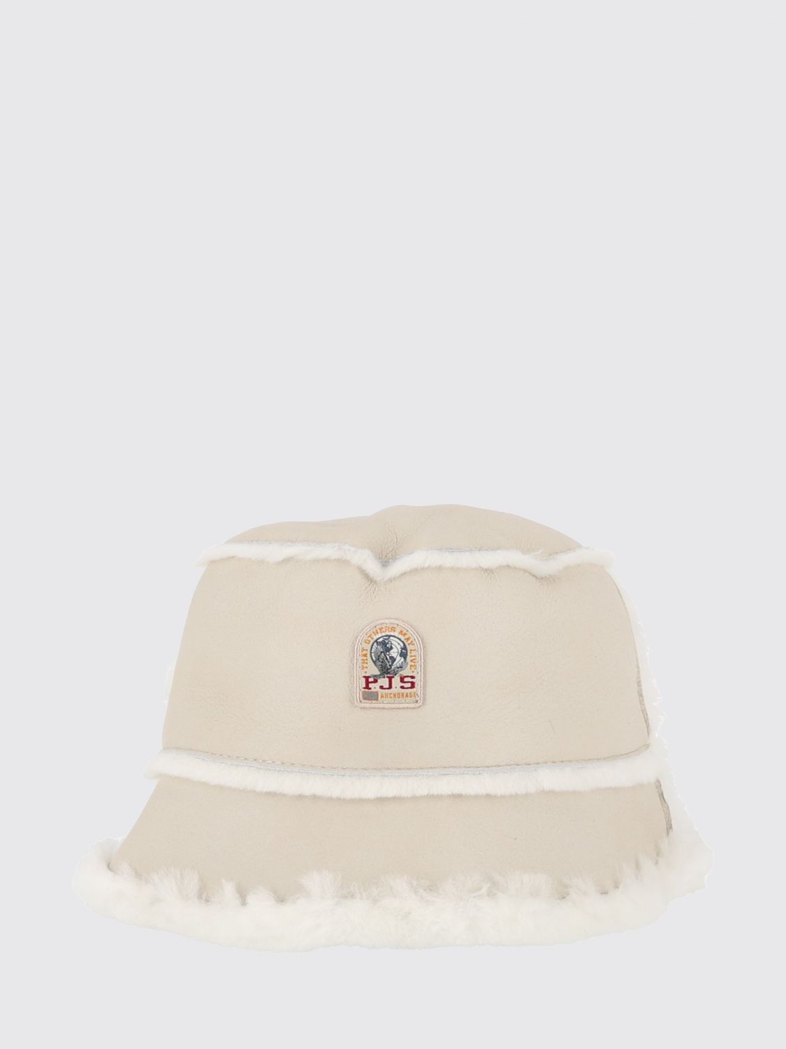Parajumpers Shearling Bucket Hat with Embroidered Logo