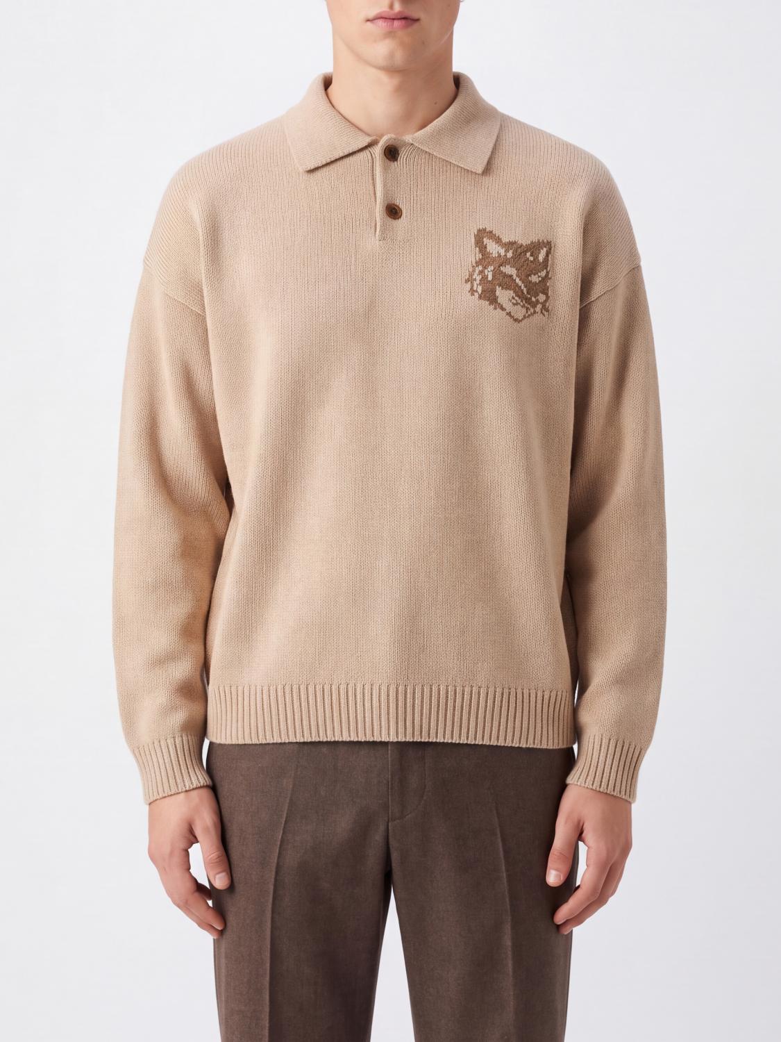 Maison Kitsuné Polo Shirt in Beige