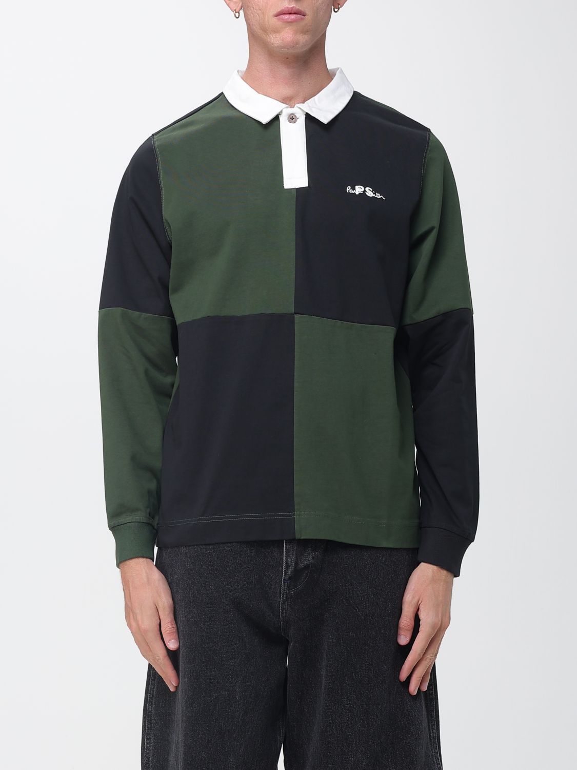 Ps Paul Smith Long-Sleeved Check Cotton Polo Shirt