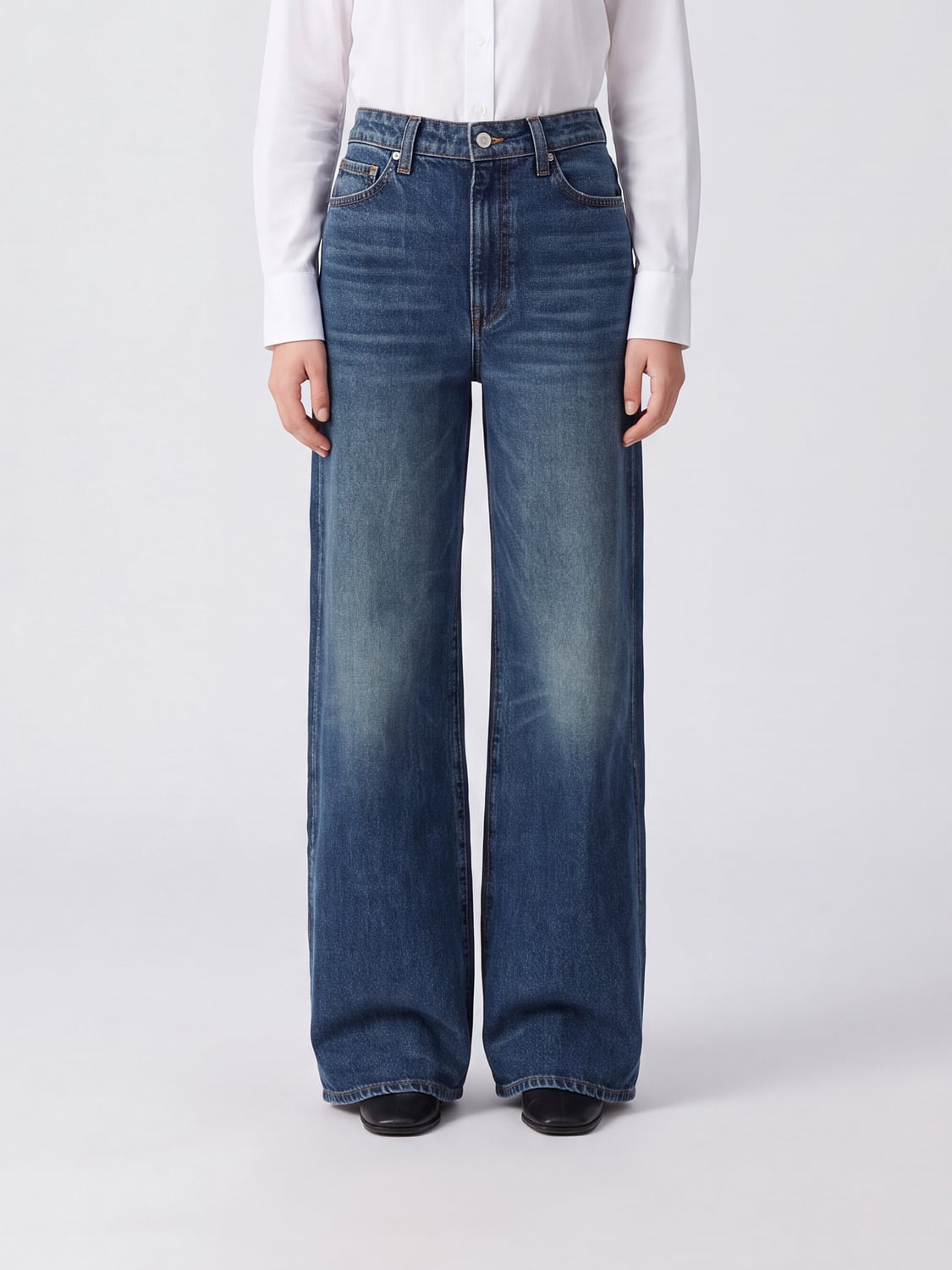 KHAITE Jeans Woman color Ivory