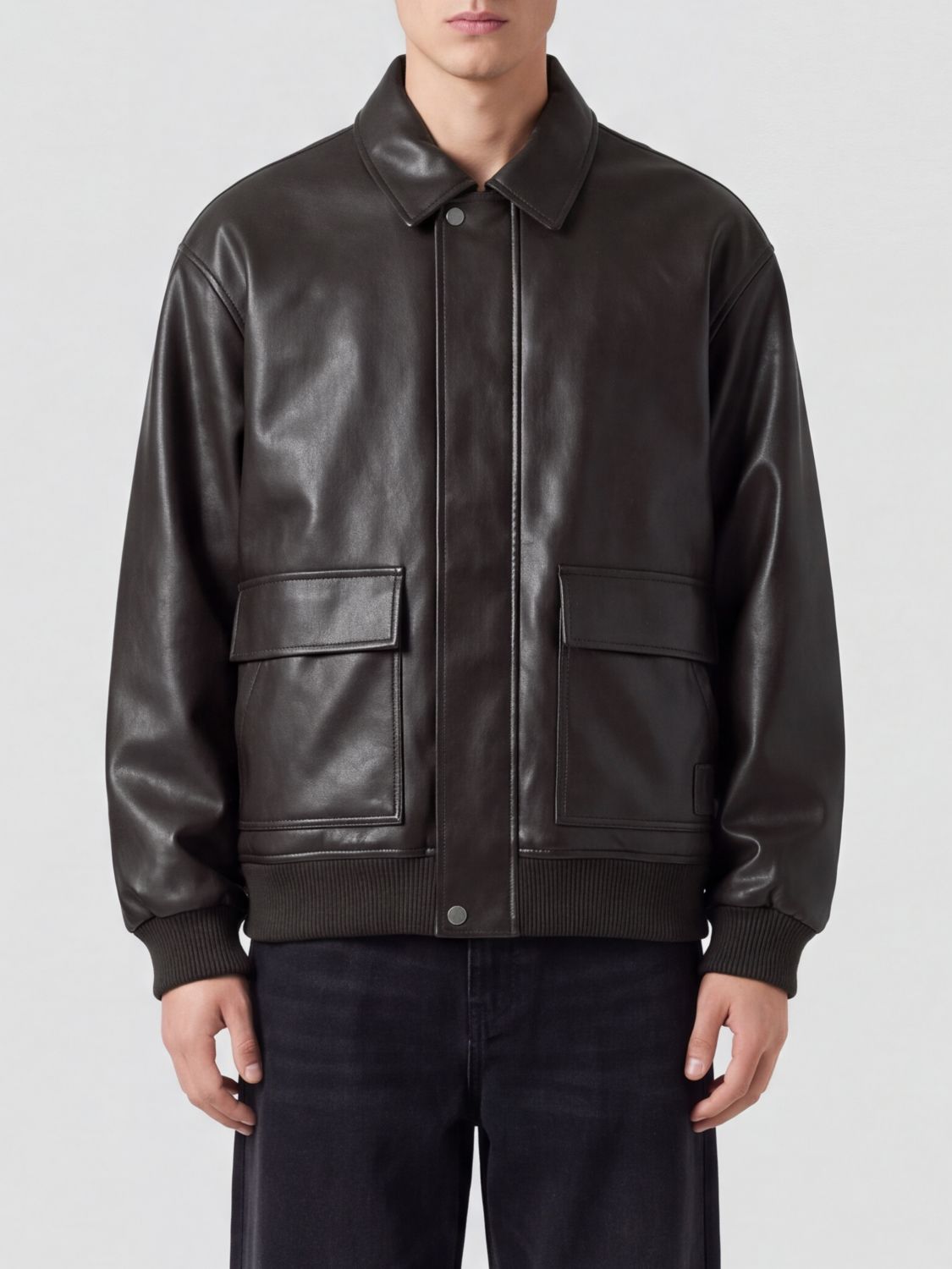 CARHARTT WIP Giacca a camicia in pelle sintetica con spalle cadute