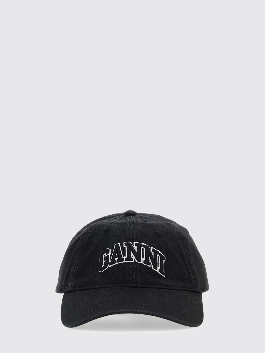 Ganni Organic Cotton Baseball Cap with Embroidered Logo