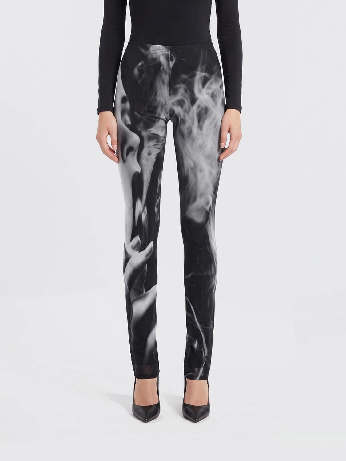 JEAN PAUL GAULTIER Skinny Abstract-Print Jersey Leggings JEAN PAUL GAULTIER Skinny Abstract-Print Jersey Leggings