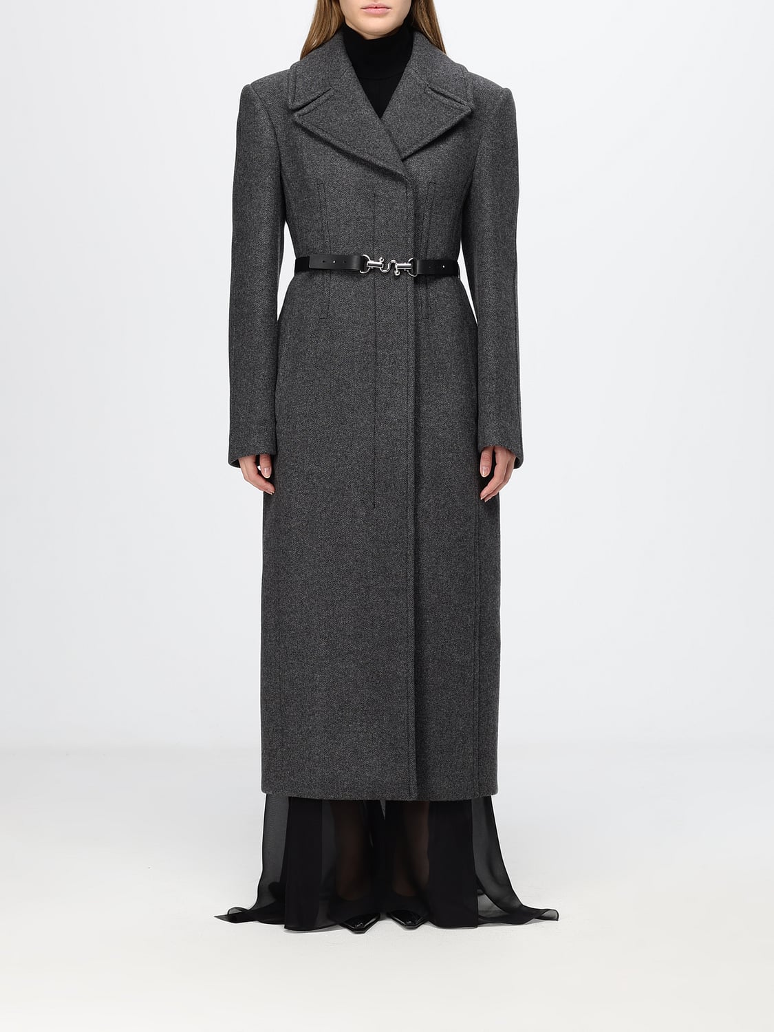 SPORTMAX Coat Woman color Grey