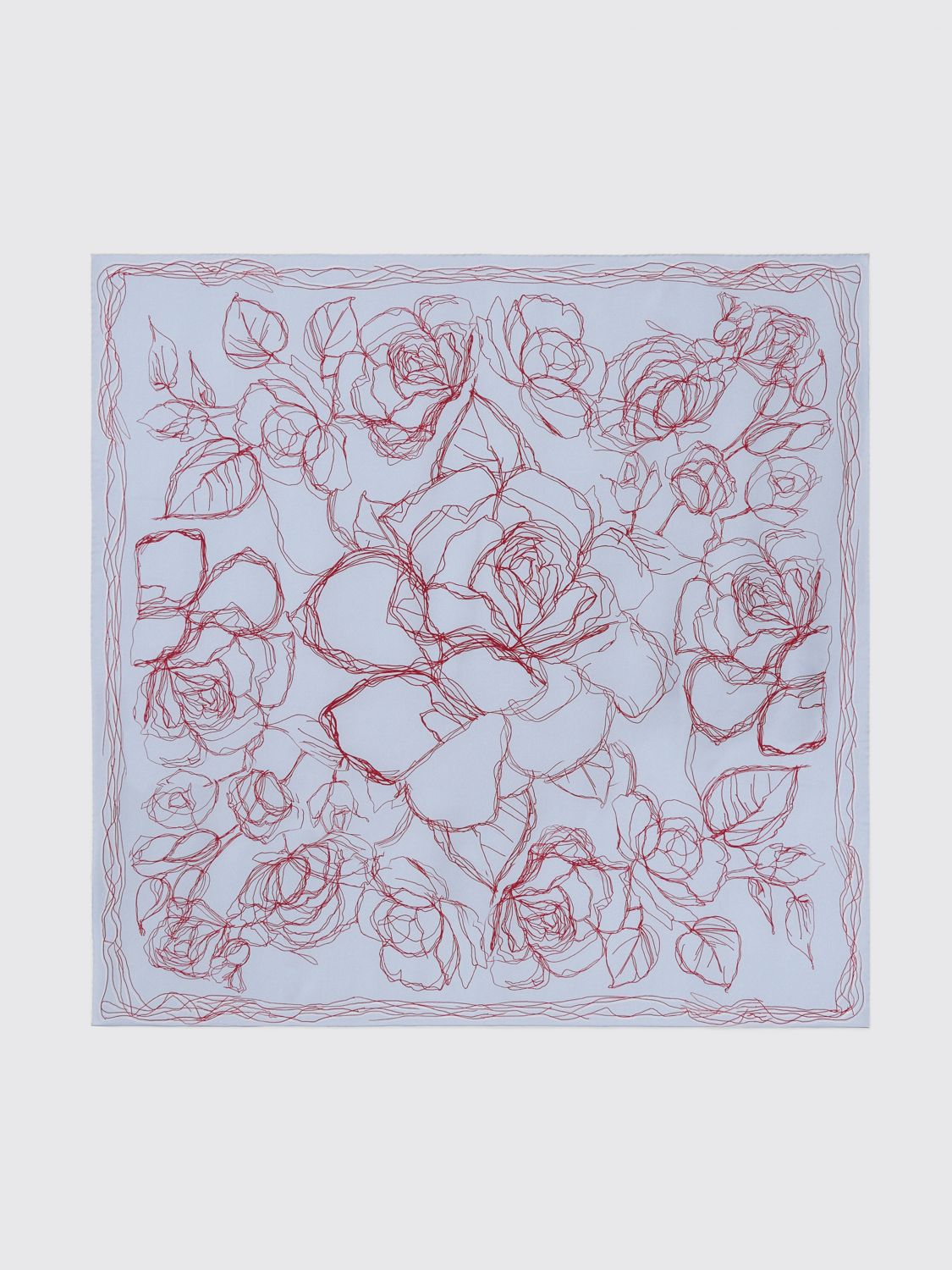 FABIANA FILIPPI Floral Print Square Foulard in Pure Silk FABIANA FILIPPI Floral Print Square Foulard in Pure Silk