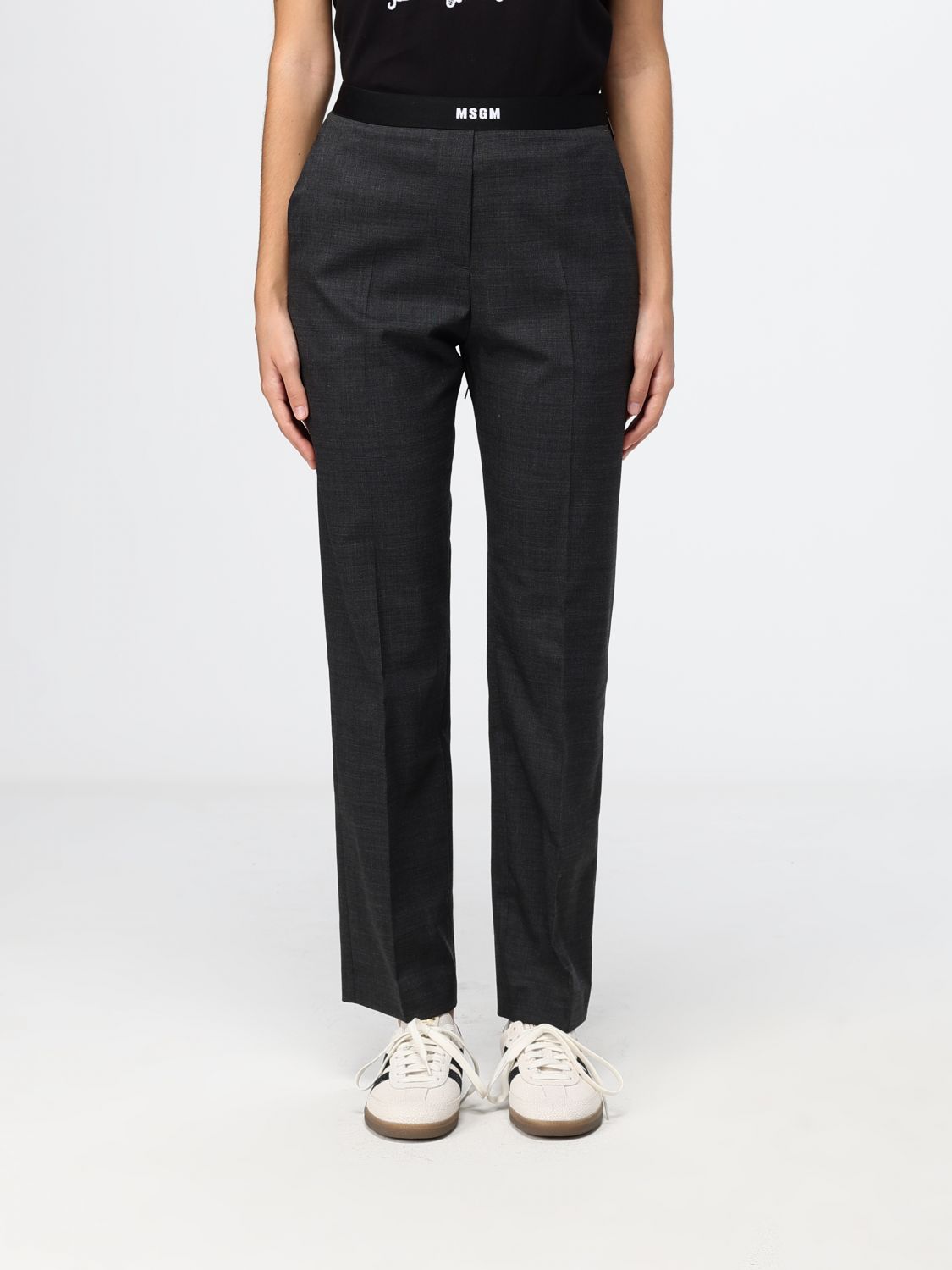 MSGM Pants Woman color Grey