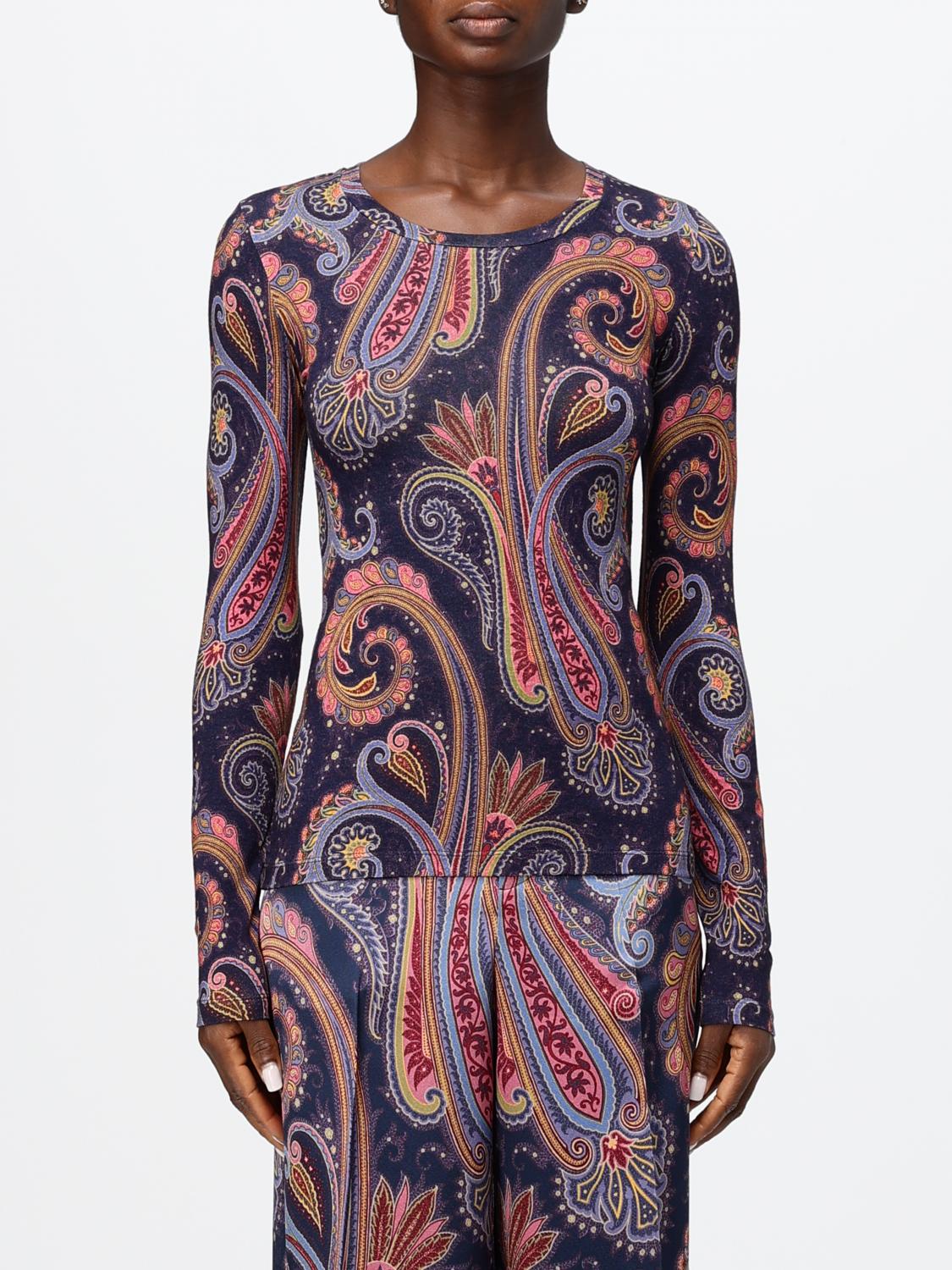 ETRO Slim-Fit Paisley Print Wool-Blend Knit Top