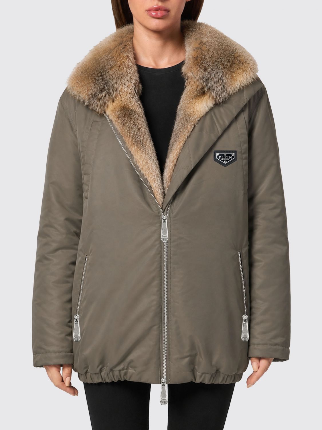 PHILIPP PLEIN Jacket Woman color Kaki