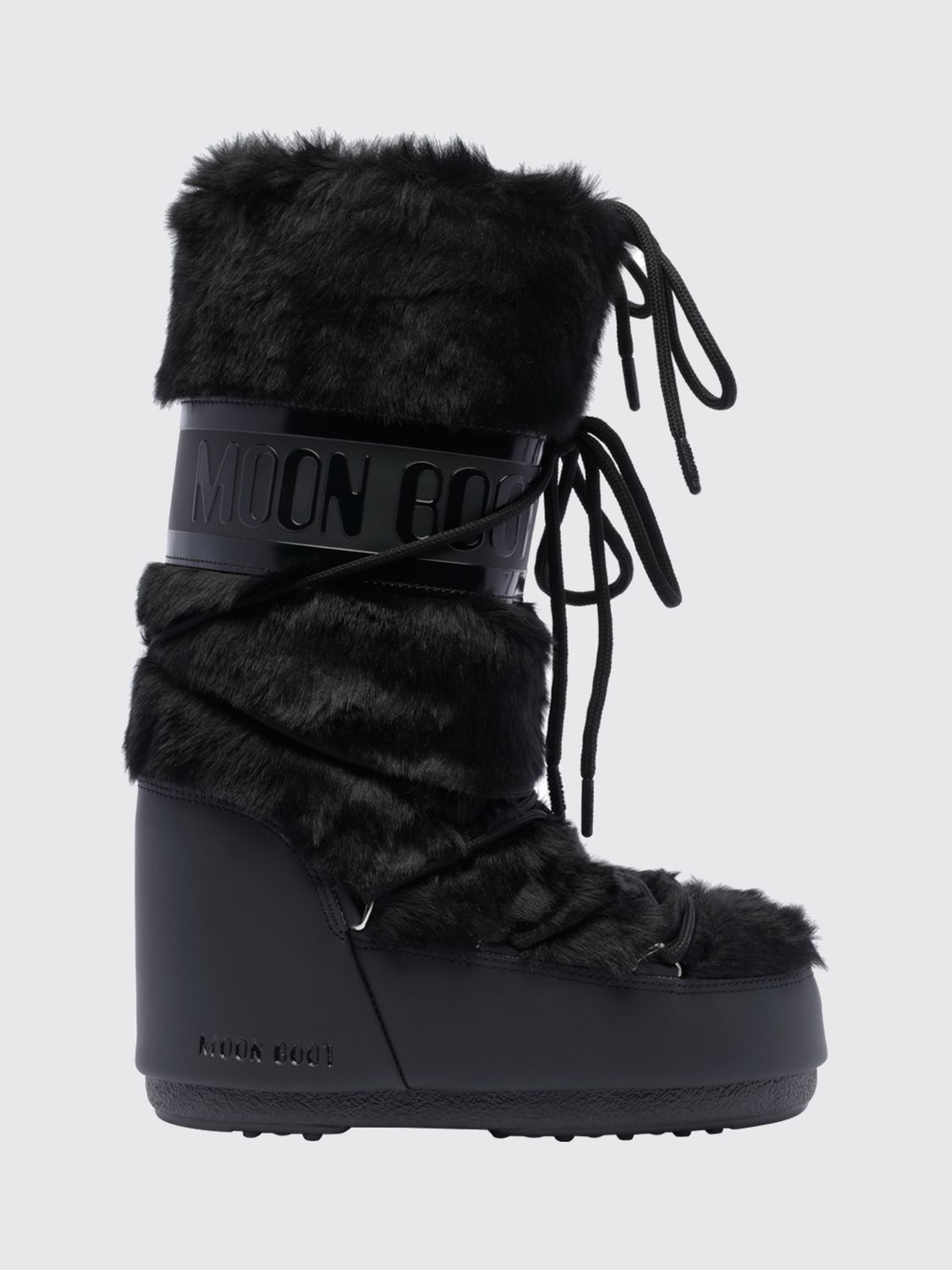 Moon Boot Icon Faux Fur Snow Boots with Padded Lining and Adjustable Laces