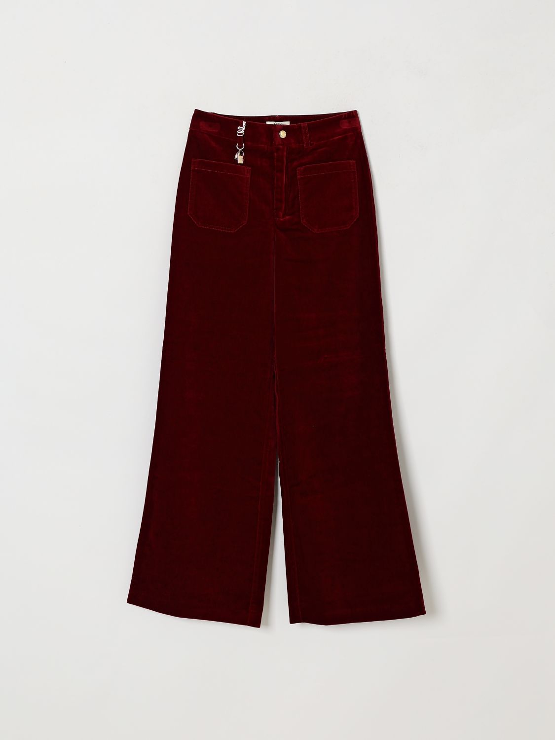 CHLOÉ Pantaloni Bambino colore Rubino