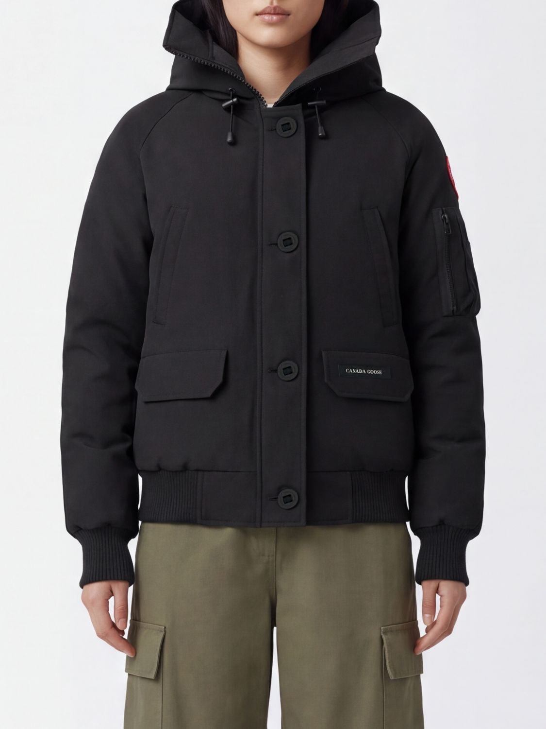 Canada Goose Chilliwack Hooded Bomber Jacket in Arctic Tech Fabric
