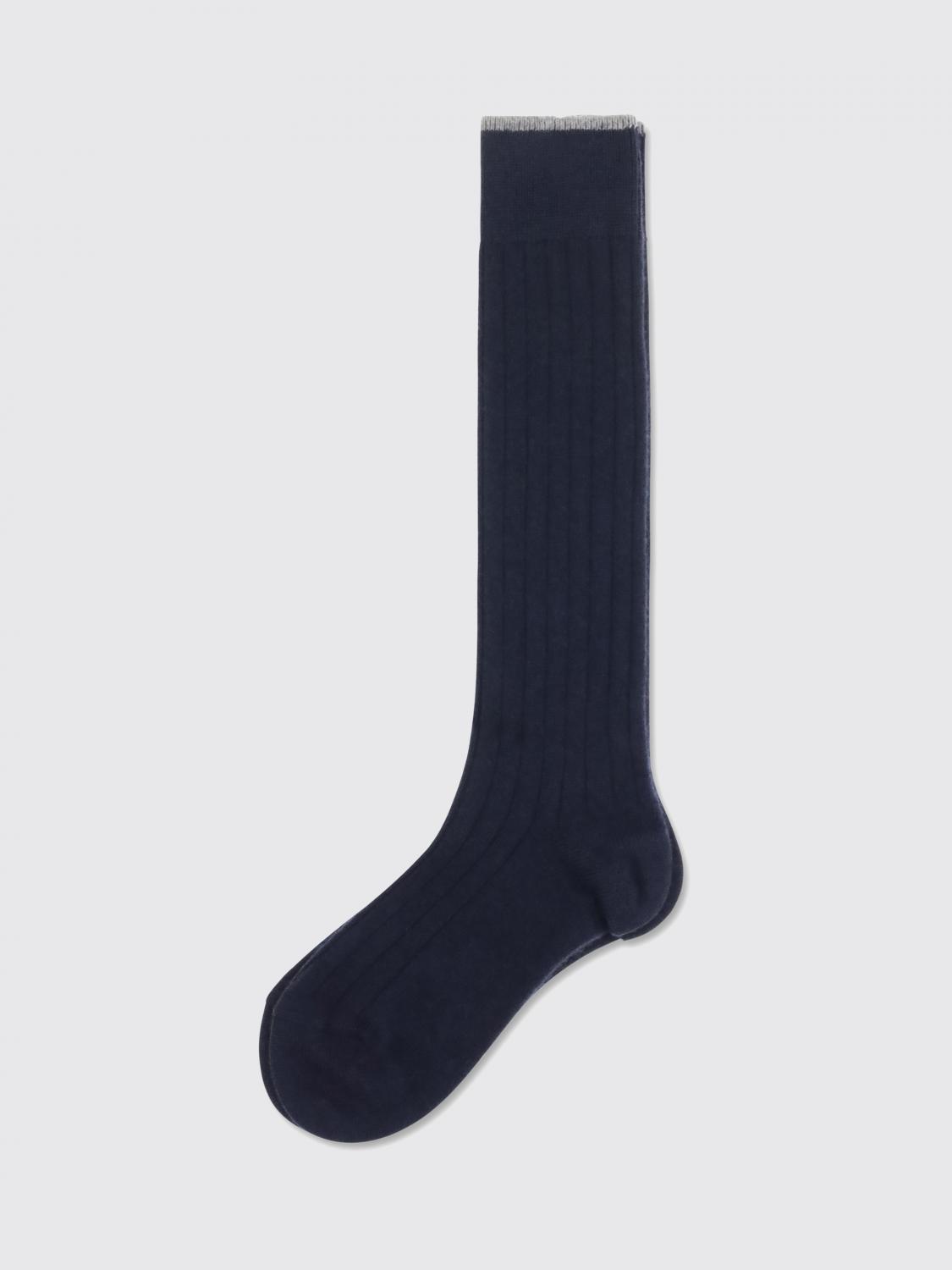 Brunello Cucinelli Mid-Calf Socks in Pure Rib-Knit Cashmere