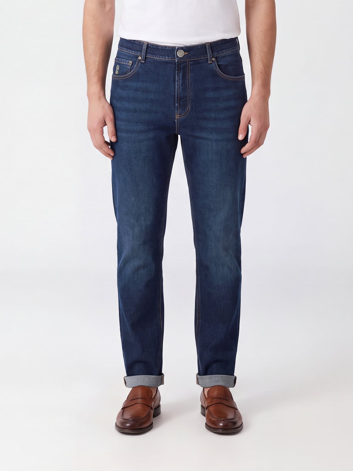 BRUNELLO CUCINELLI Mid-Rise Slim-Fit Jeans in Cotton Denim