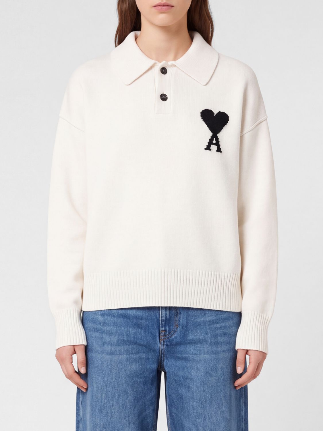 AMI PARIS Polo Shirt Woman color White