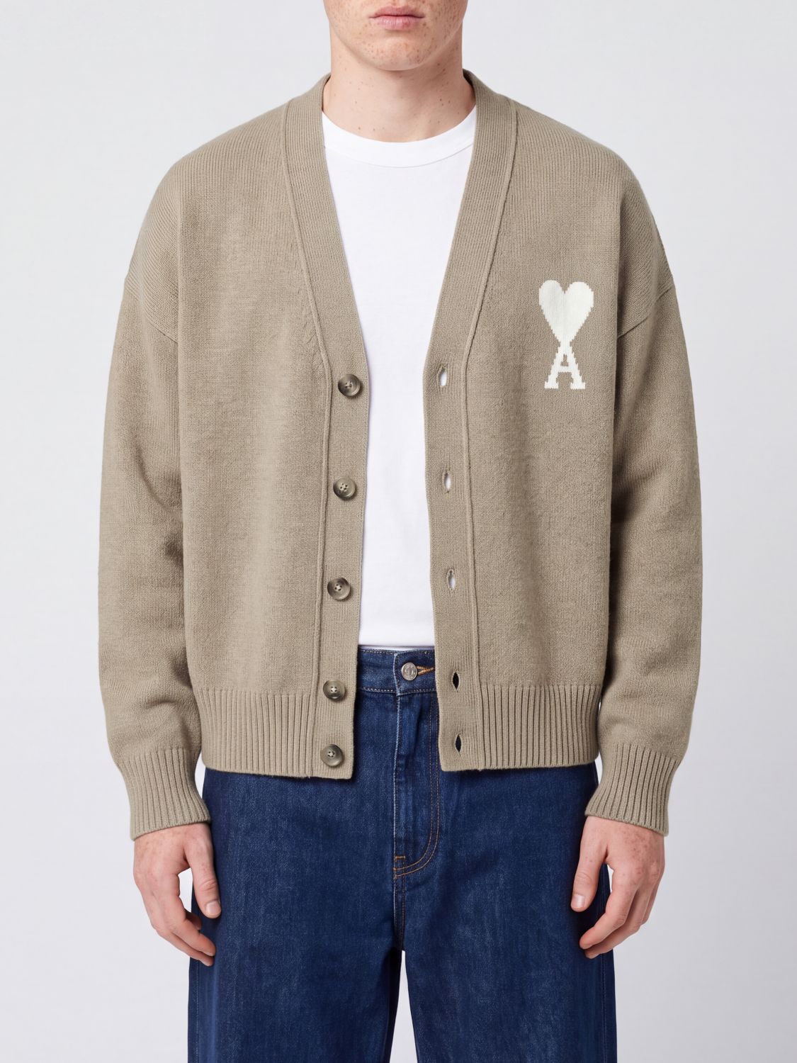 AMI PARIS Sweater Men color Beige