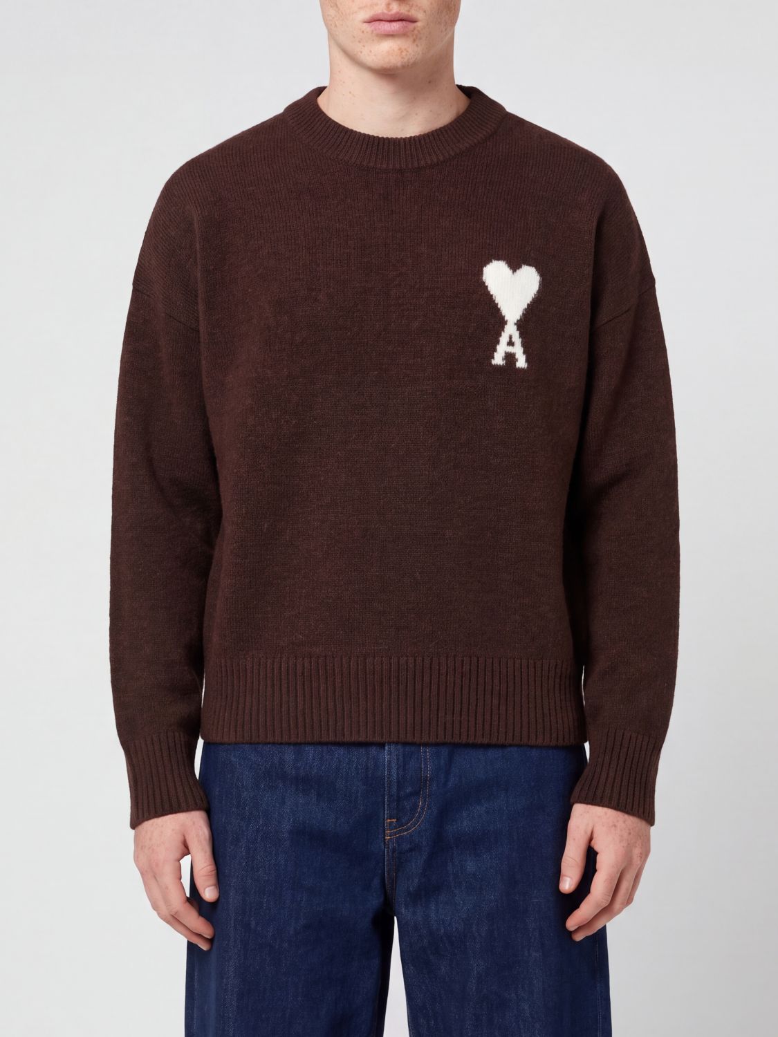 AMI PARIS Sweater Men color Brown