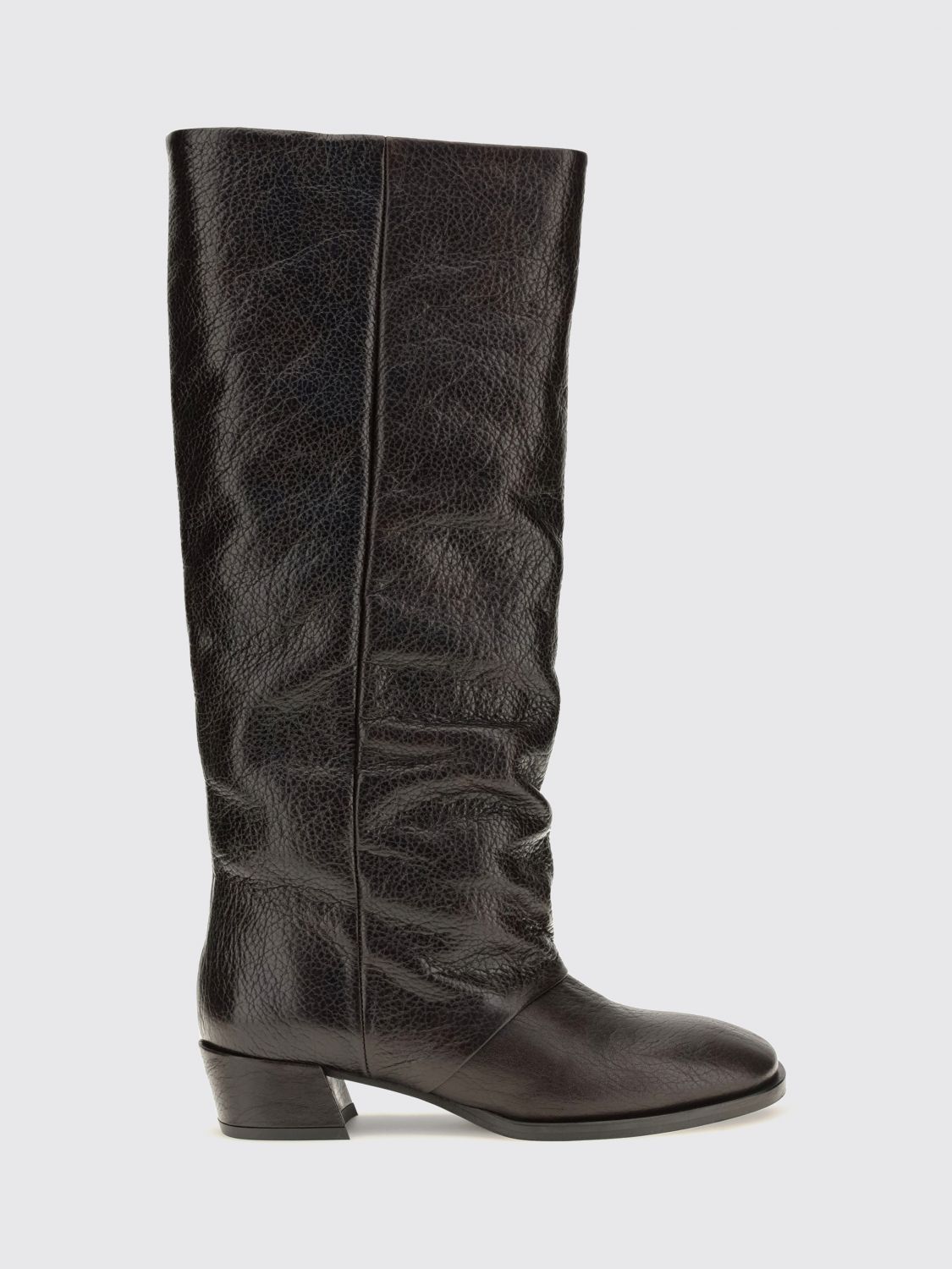 Parosh P. A.R. O.S. H. Slouchy Calfskin Leather Knee-High Boots