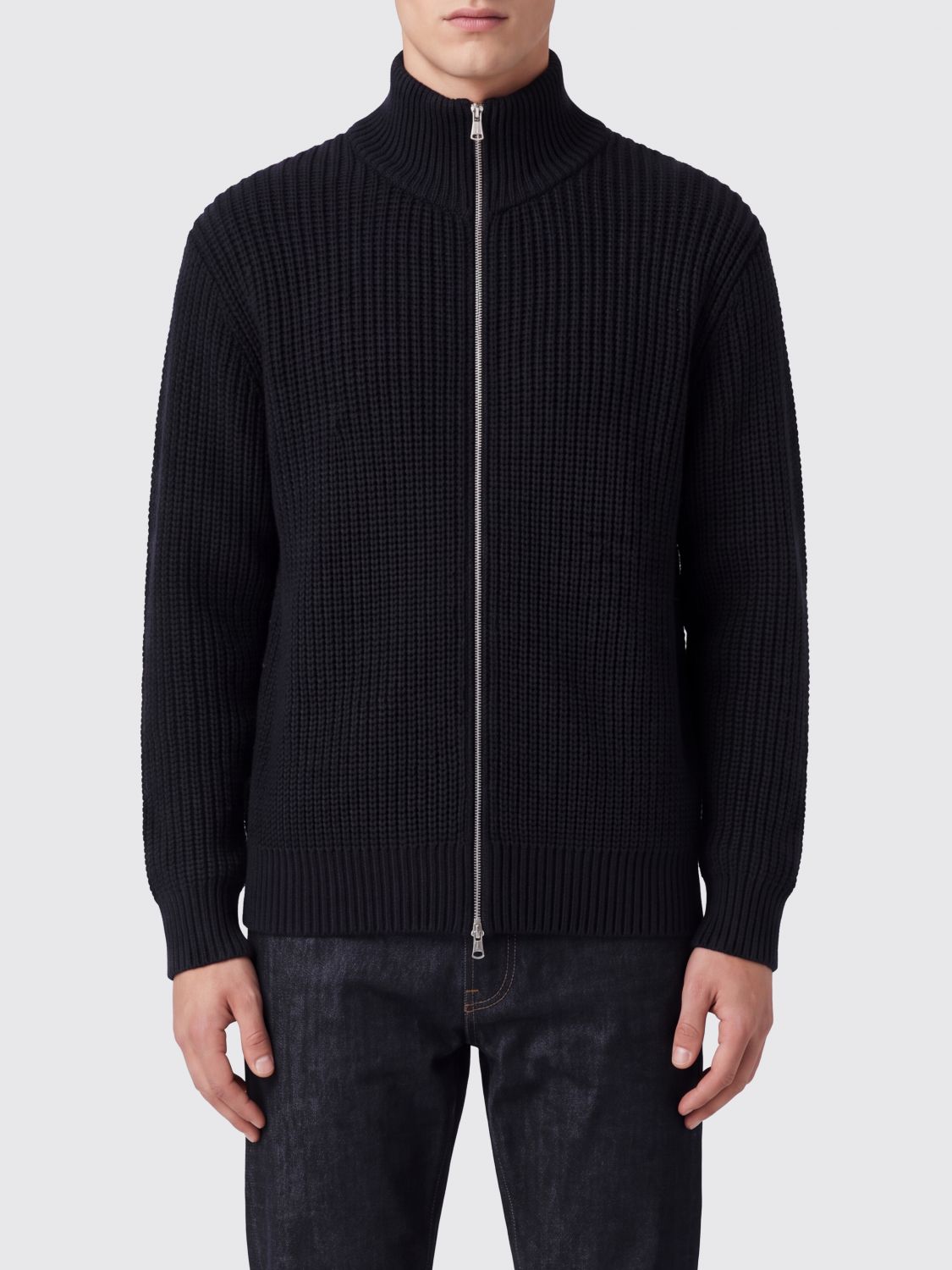 AMISH Wool Blend Cardigan with Turtleneck and Zip Closure AMISH Wool Blend Cardigan with Turtleneck and Zip Closure