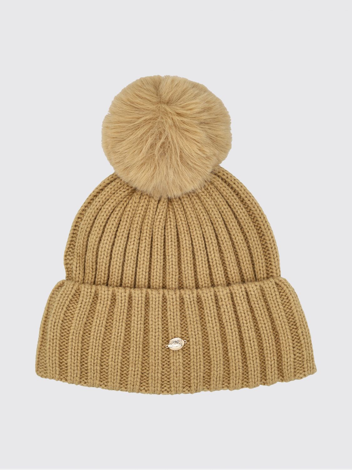 Goldbergh Wool Cuffed Beanie with Pom-Pom Application