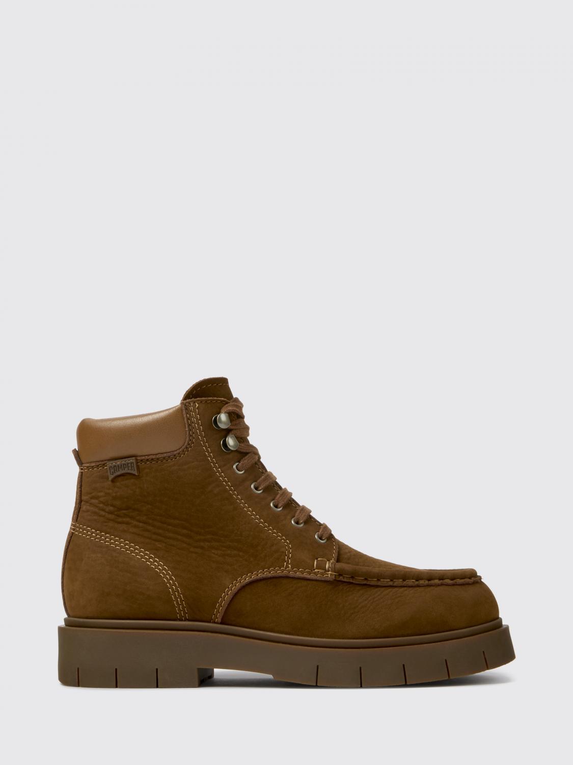 Camper Alaro Padded Ankle Nubuck Leather Combat Boots