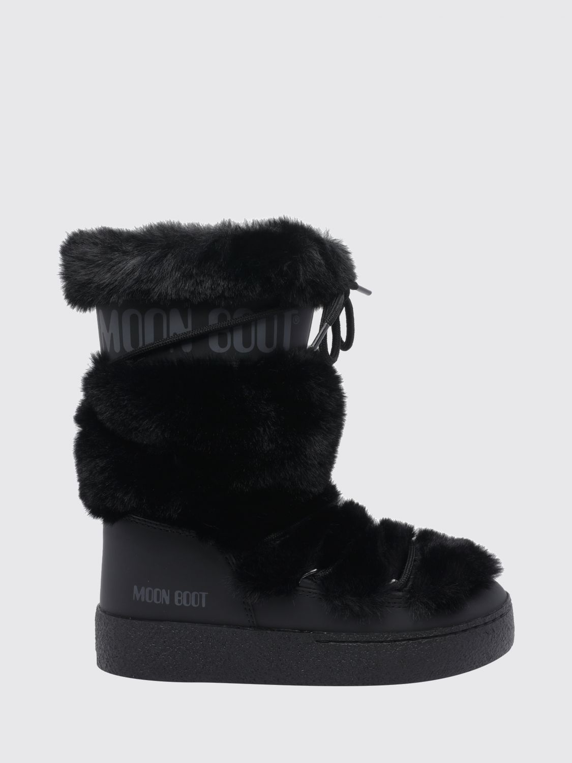 Moon Boot Ltrack Faux-Fur Snow Boots with Logo