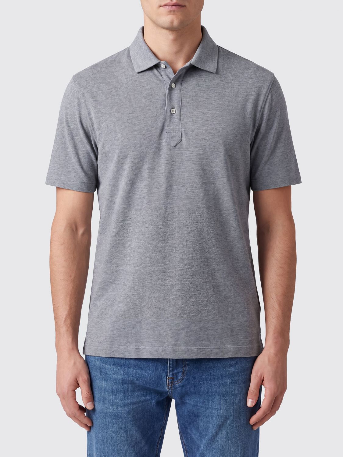BRUNELLO CUCINELLI Polo Shirt Men color Grey