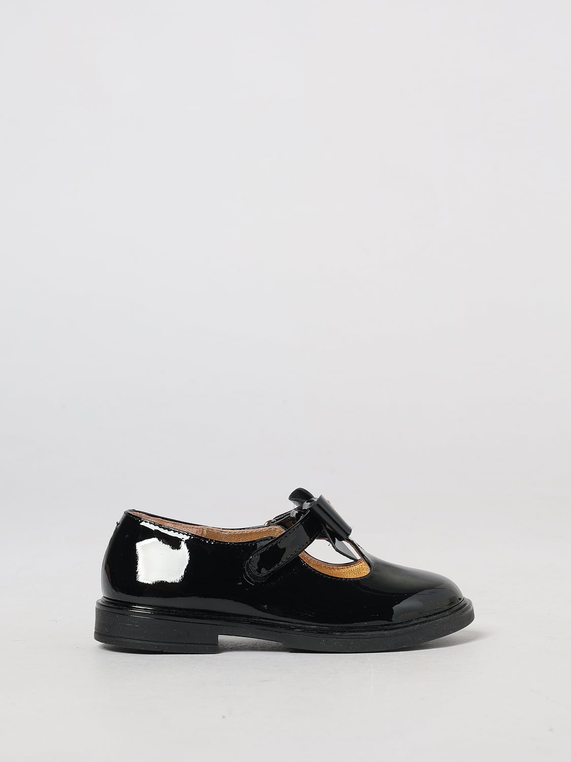 ELISABETTA FRANCHI LA MIA BAMBINA Patent Leather Mary Jane Ballerina Flats with Bow