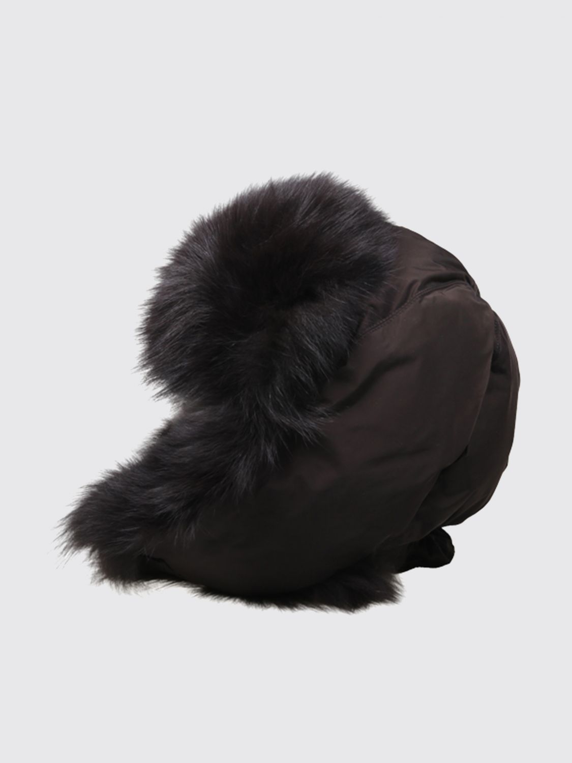 Yves Salomon Faux Fur Snow Beanie Hat with Adjustable Strap