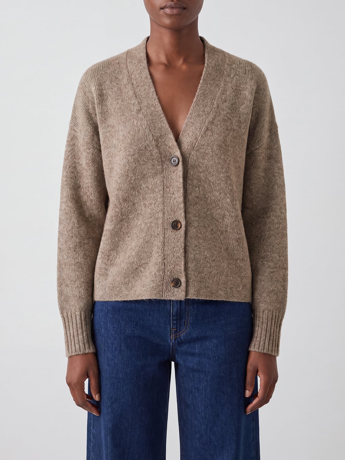ELEH V-Neck Cardigan in Cashmere, Wool and Silk Blend