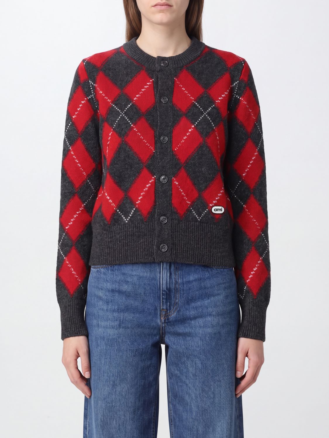 AMI PARIS Sweater Woman color Charcoal