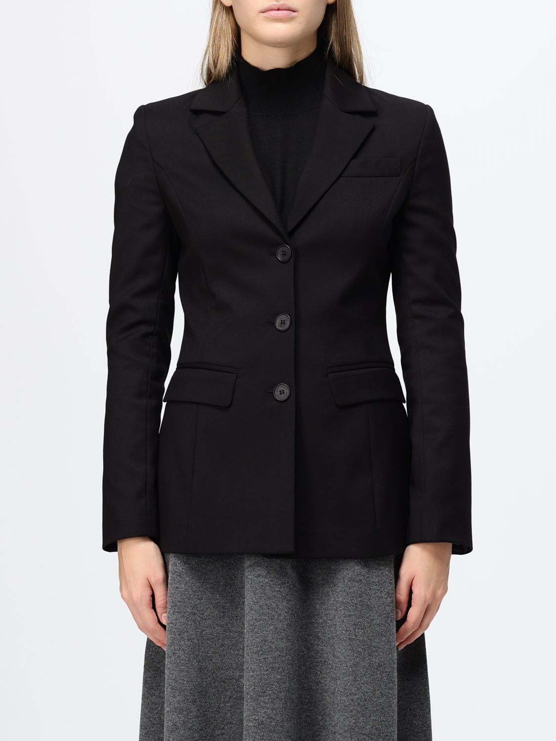 MAR DE MARGARITAS Single-Breasted Slim Fit Viscose Blend Blazer with Lapels