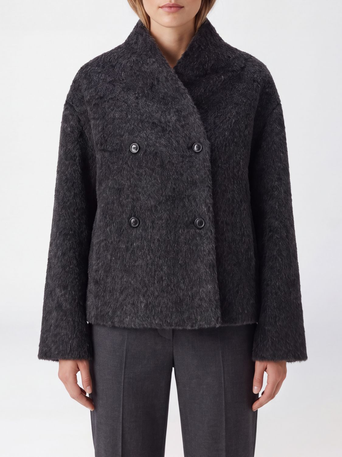 Loulou De Saison Coat in Charcoal
