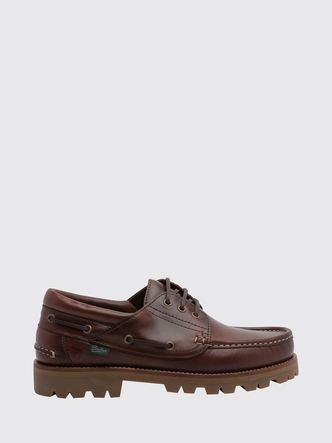 Paraboot Briac Smooth Calfskin Boat Shoes with Laces