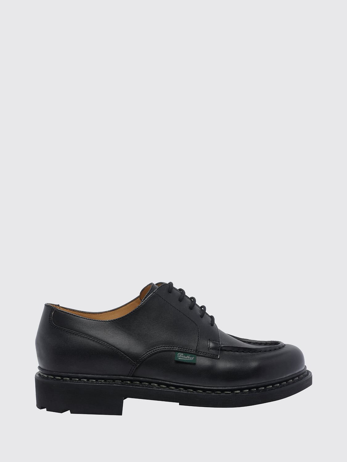 Paraboot Chambord Smooth Calf Leather Derby Shoes with Round Toe