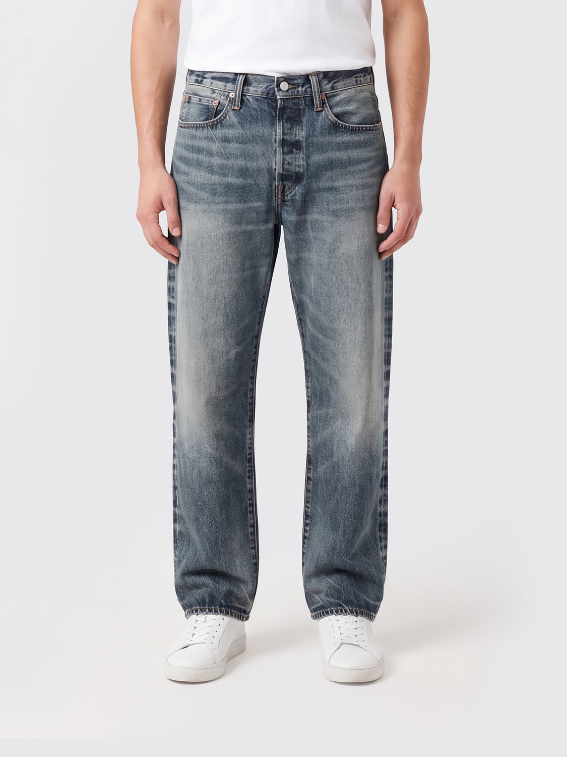 POLO RALPH LAUREN Mid-Rise Wide Leg Jeans in Cotton Denim