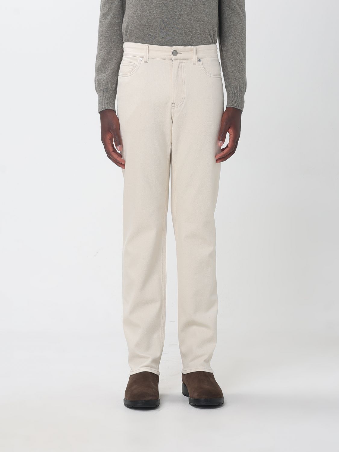 Agnona Jeans Men color Yellow Cream