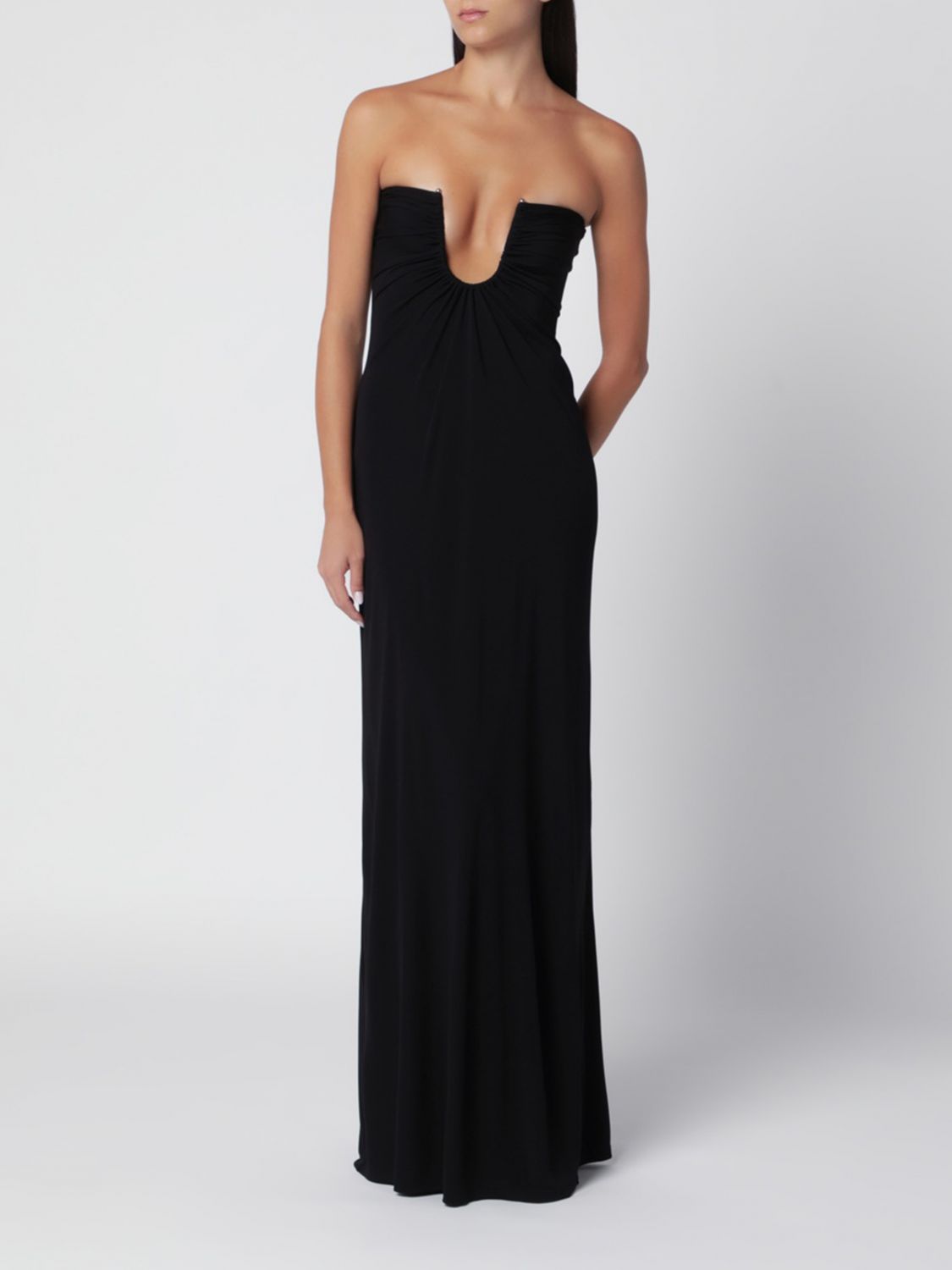 CHRISTOPHER ESBER Strapless Bustier Long Viscose Jersey Gown CHRISTOPHER ESBER Strapless Bustier Long Viscose Jersey Gown