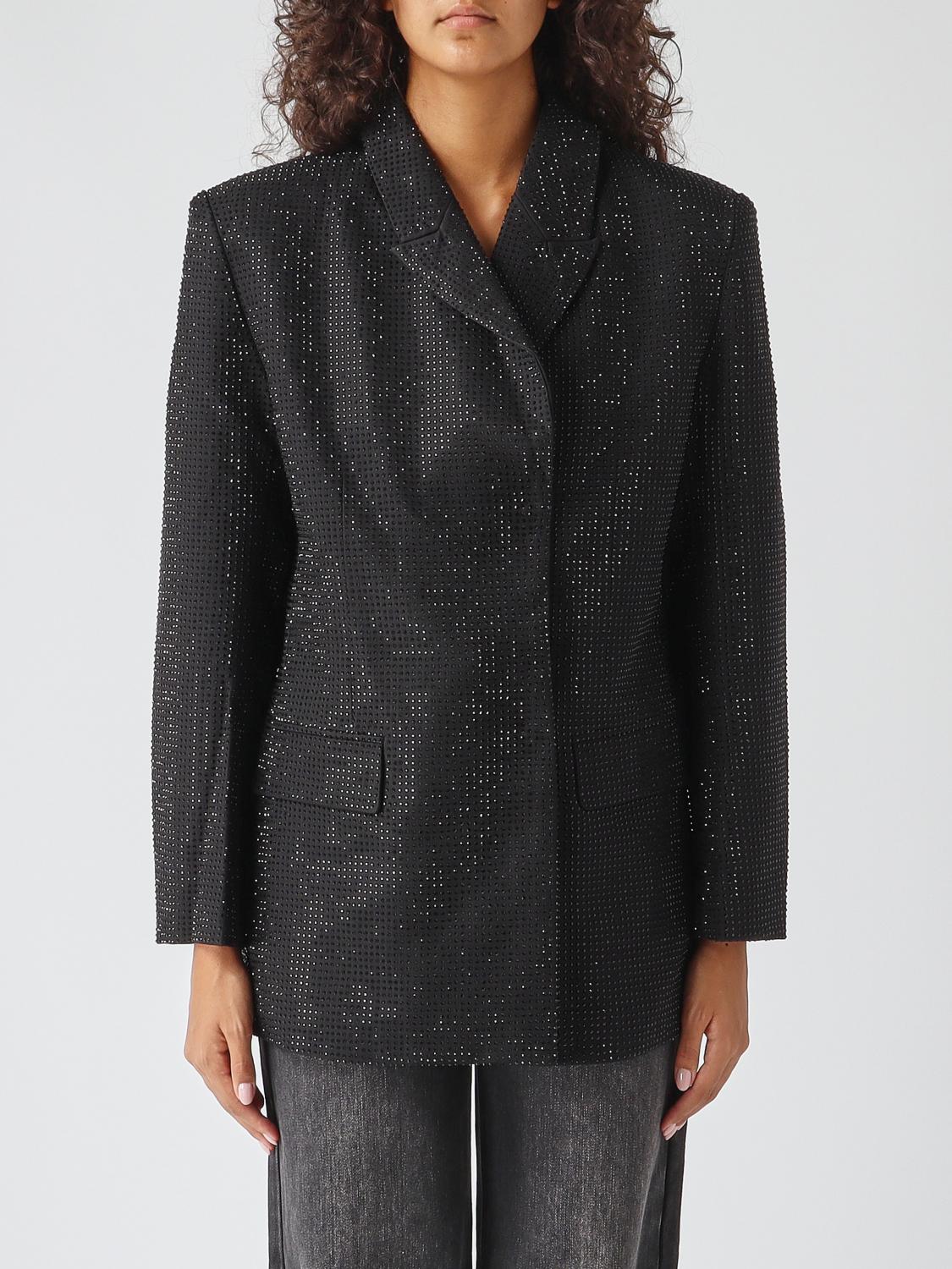 TWENTY FOURHAITCH Single-Breasted Blazer with Crystals and Shawl Collar TWENTY FOURHAITCH Single-Breasted Blazer with Crystals and Shawl Collar