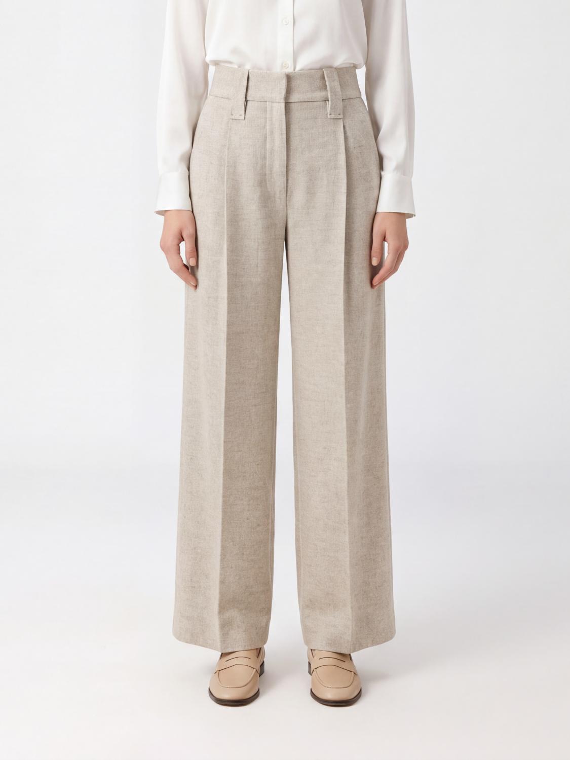 BRUNELLO CUCINELLI Pants Woman color Beige