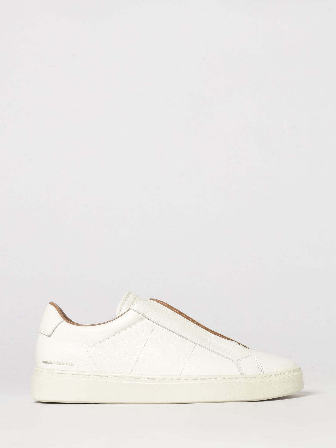 CRIME LONDON Superlight Leather Slip-On Sneakers with Laminated Logo