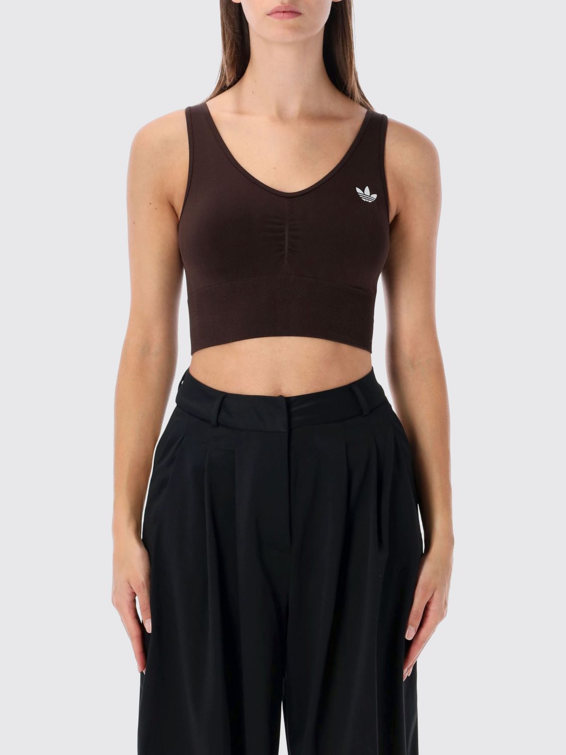 ADIDAS ORIGINALS Top Donna colore Marrone