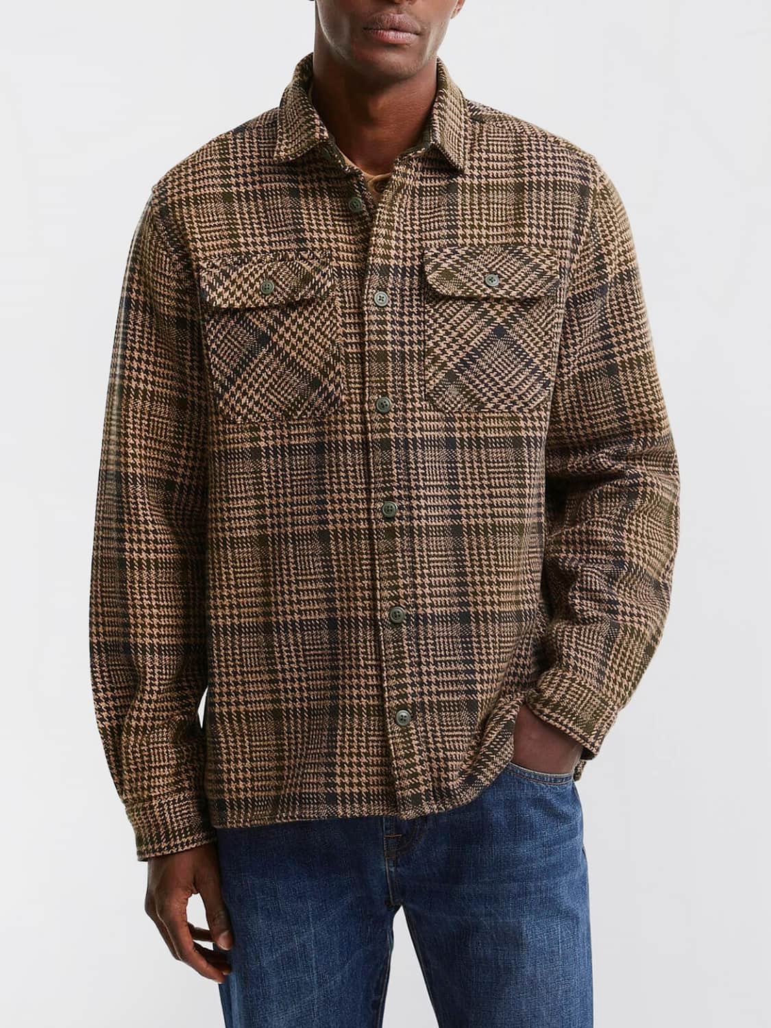 Barbour Check Cotton Overshirt with Applied Patch Pockets