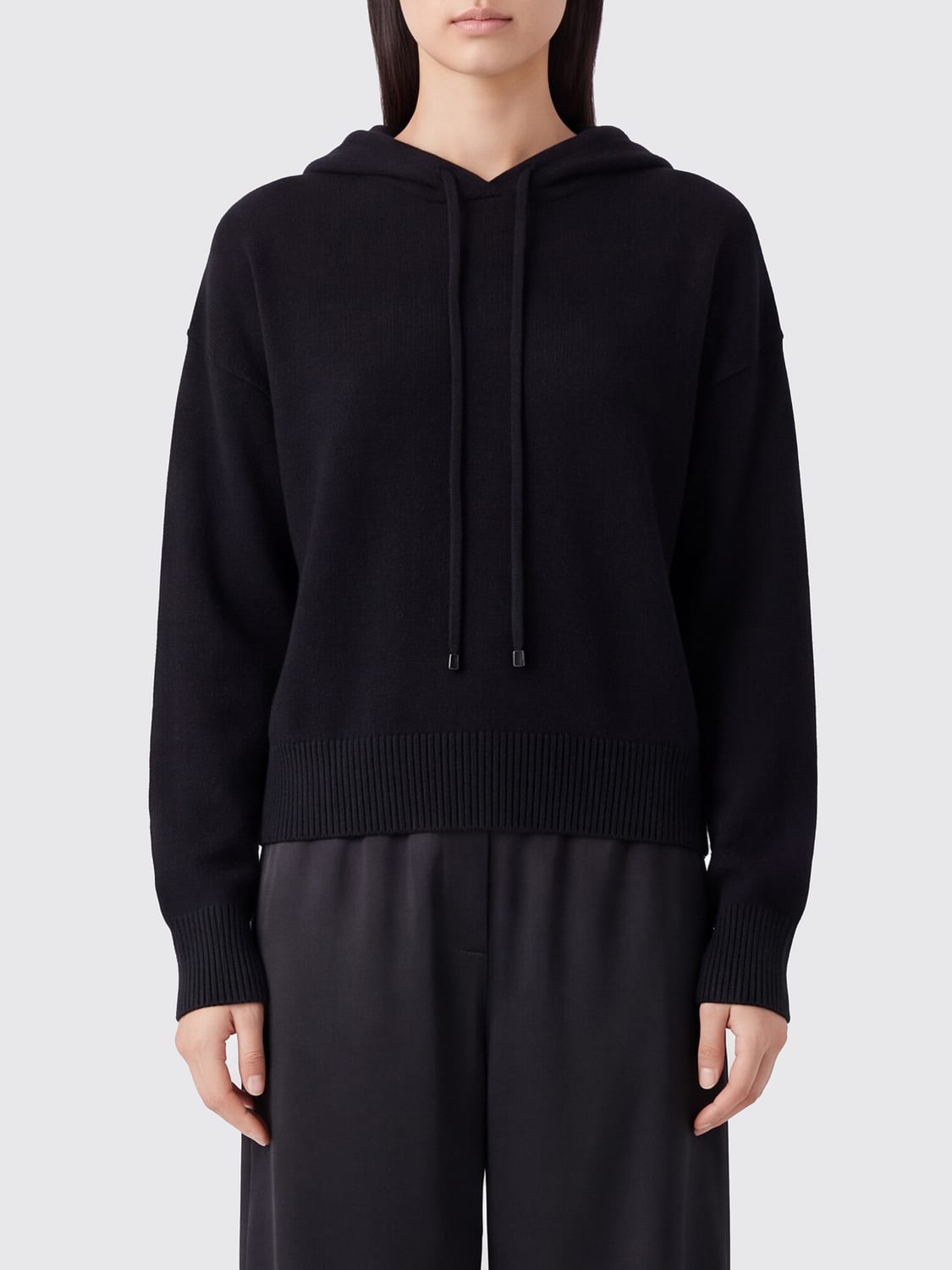 ANTONELLI FIRENZE Wool, Silk and Cashmere Knit Hoodie with Drawstring