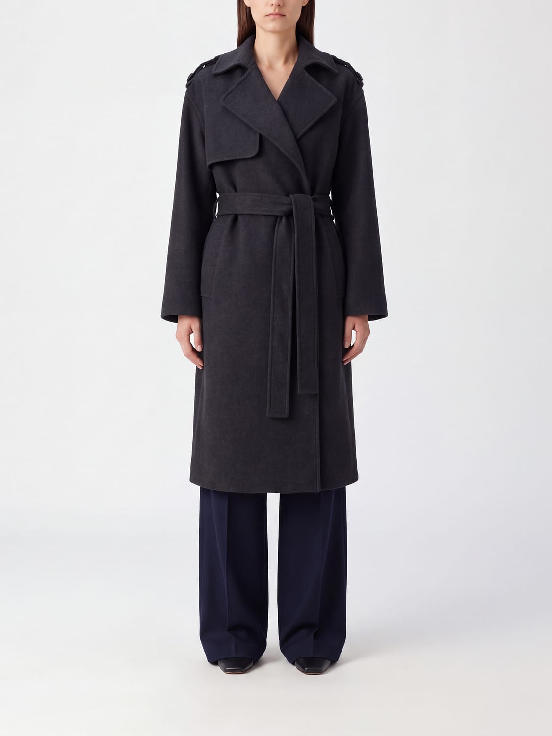 KHAITE Coat Woman color Grey
