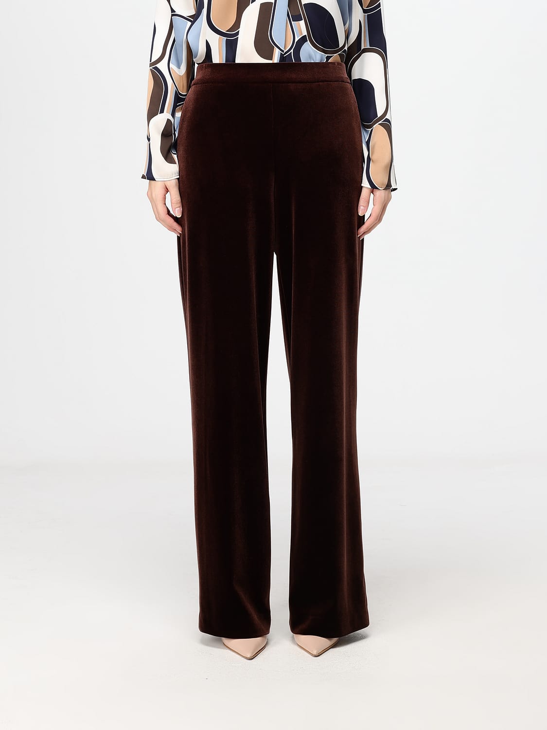 JOSEPH RIBKOFF Pants Woman color Brown