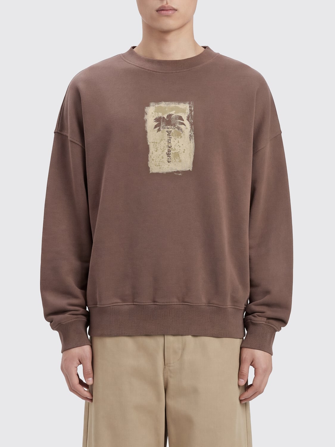PALM ANGELS Sweatshirt Men color Brown