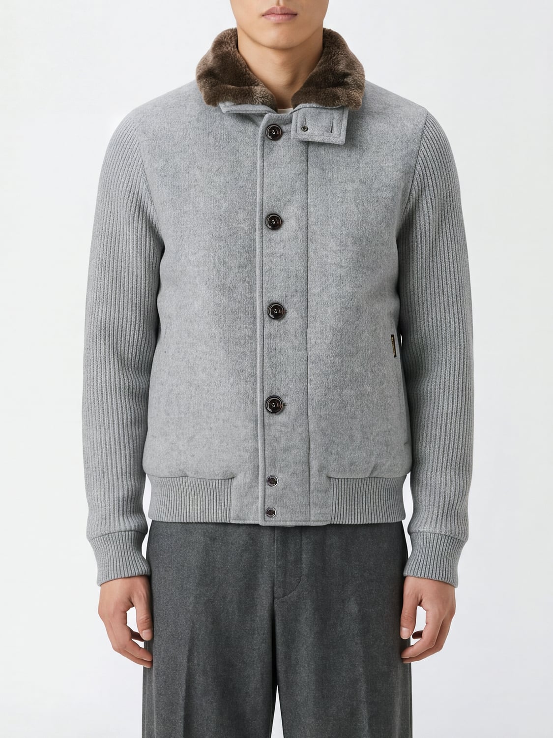 MOORER Jacket Men color Grey