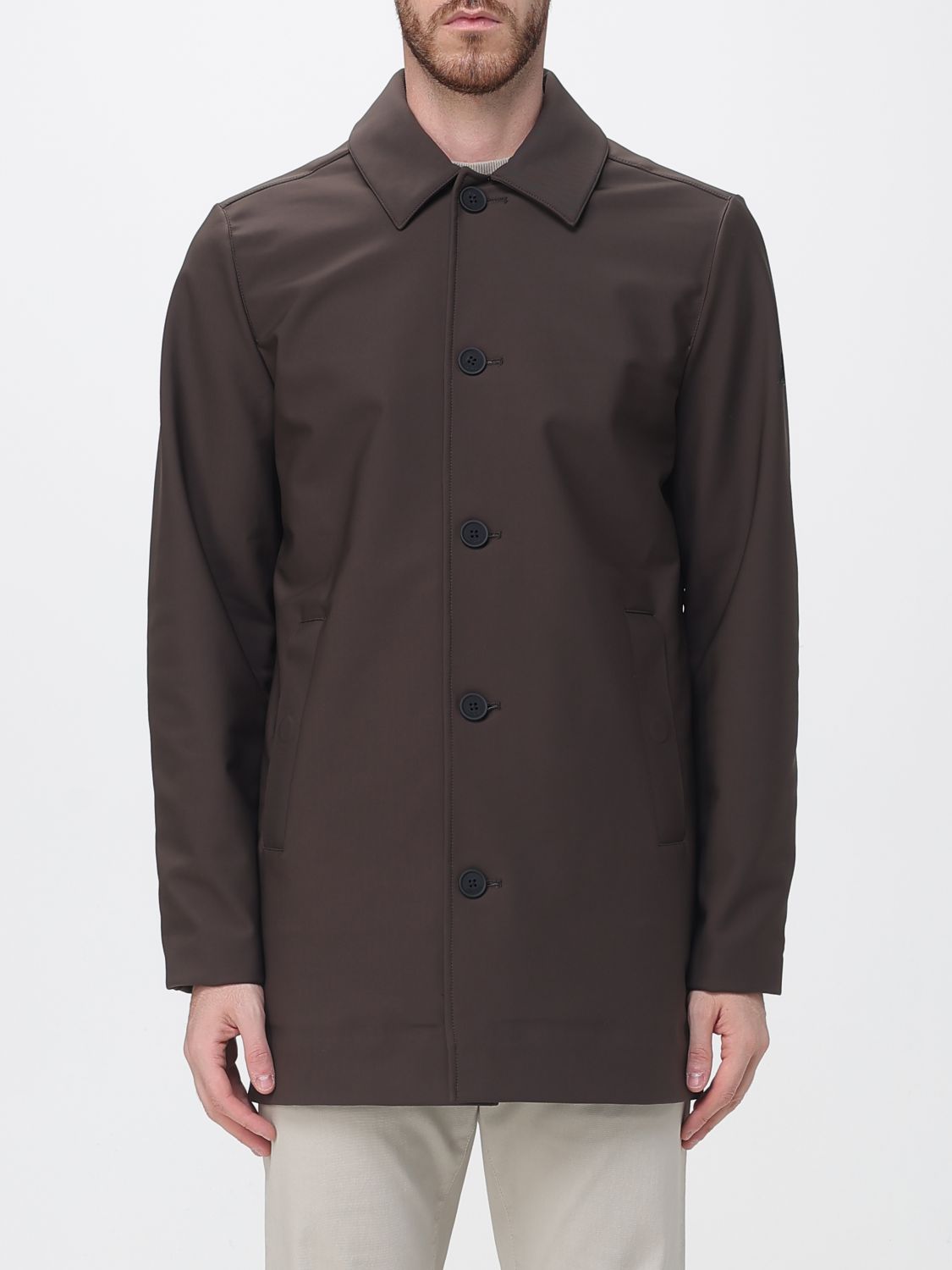 HESKIMO Trench Coat Men color Brown