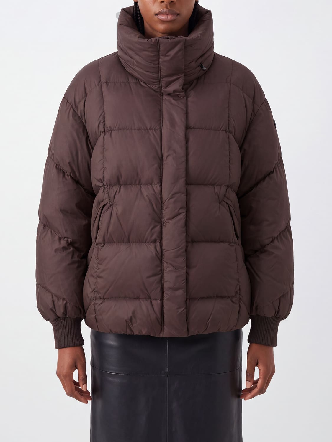 TATRAS Short Water-Repellent Puffer Jacket in Quilted Nylon with Funnel Neck TATRAS Short Water-Repellent Puffer Jacket in Quilted Nylon with Funnel Neck